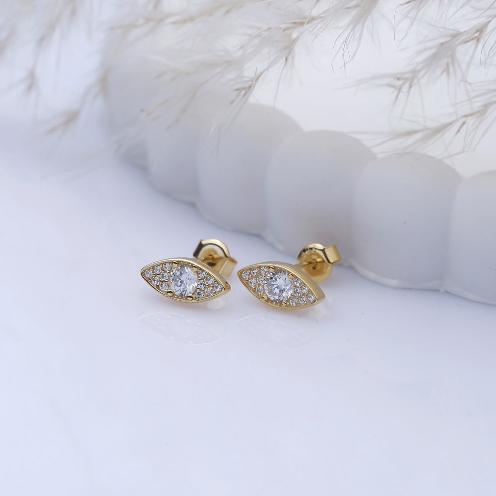 Evil Eye Zircon Stud Earrings
