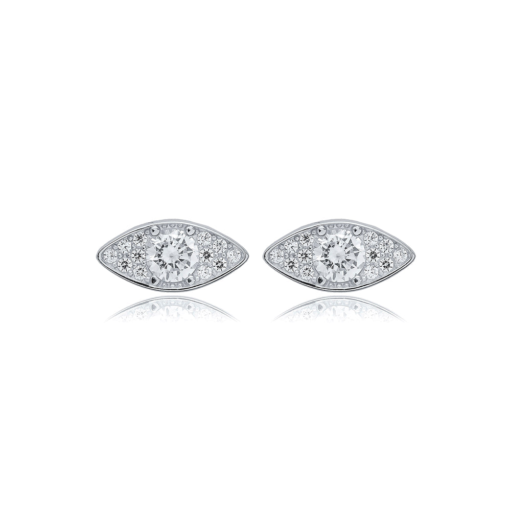 Evil Eye Zircon Stud Earrings