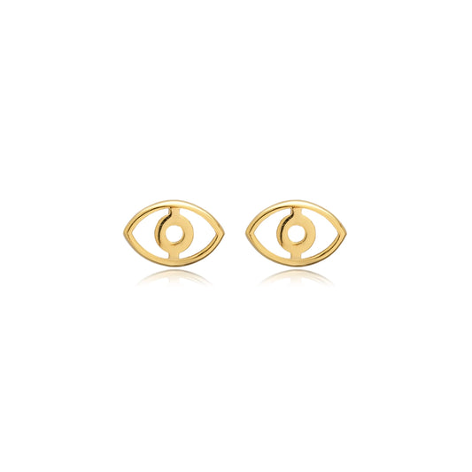 Minimalist Evil Eye Earrings
