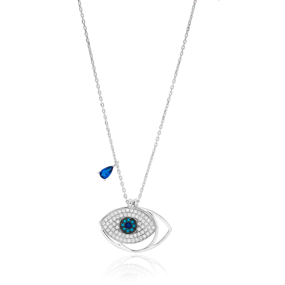 Evil Eye Sapphire Necklace
