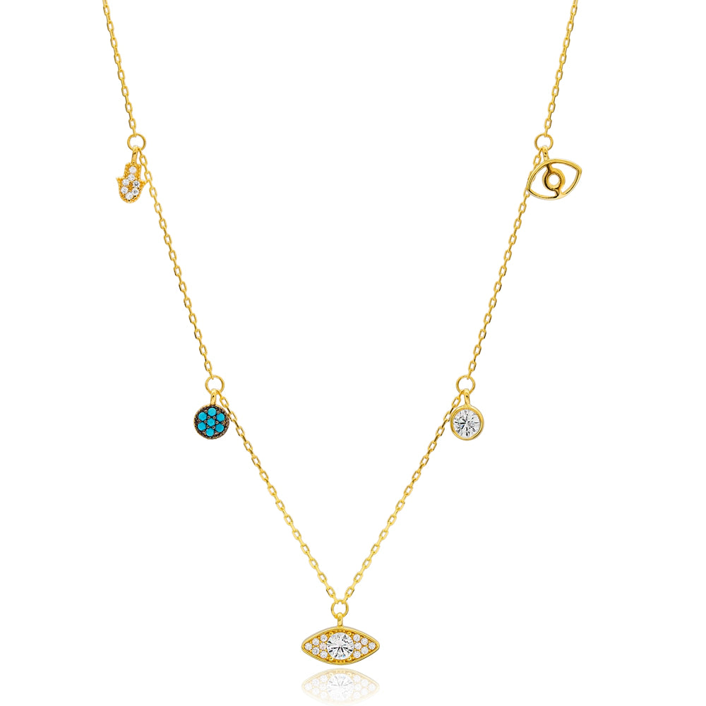 Hamsa Evil Eye Necklace
