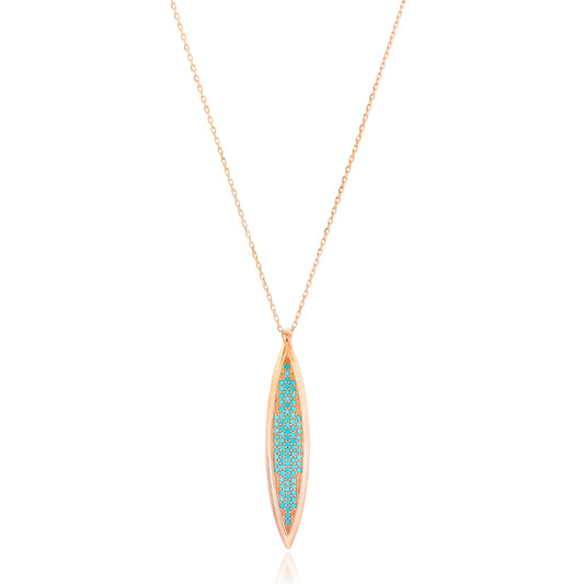Minimalist Turquoise Drop Necklace