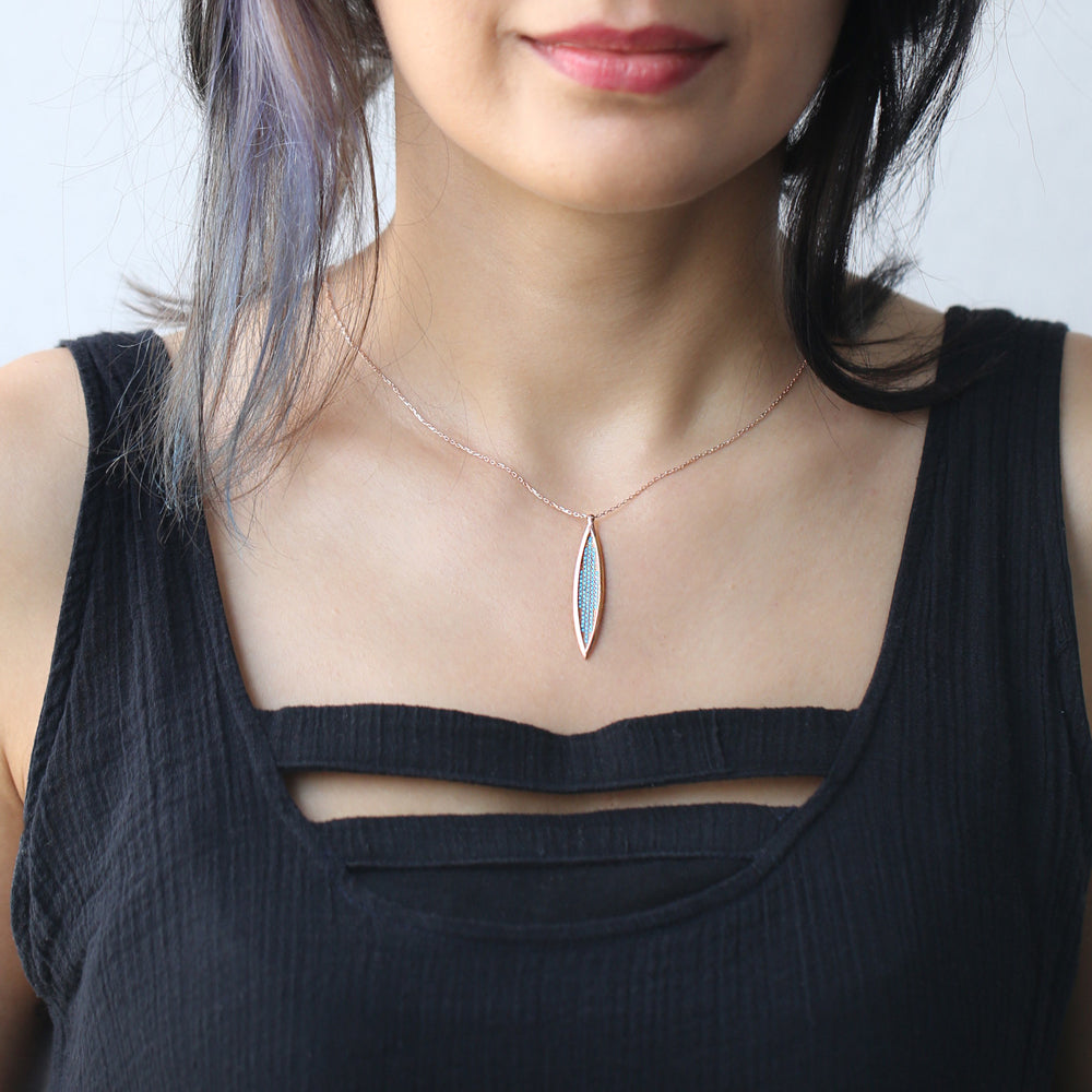 Minimalist Turquoise Drop Necklace