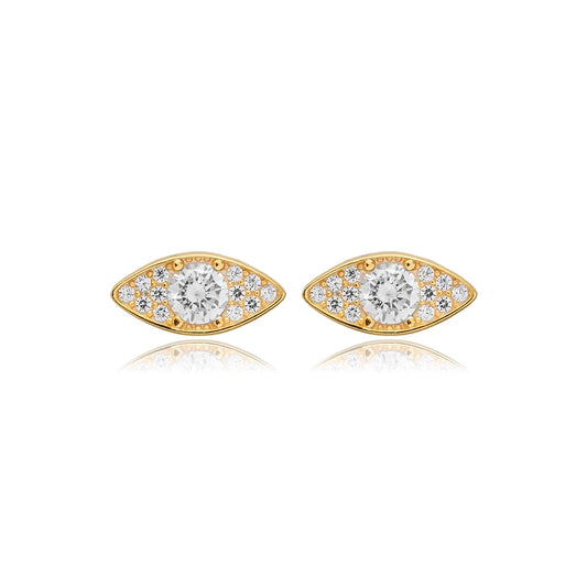 Evil Eye Zircon Stud Earrings