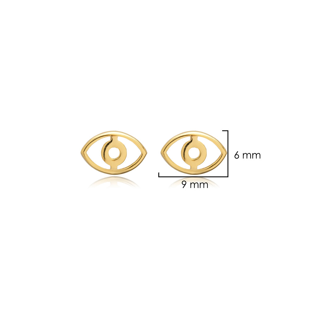 Minimalist Evil Eye Earrings