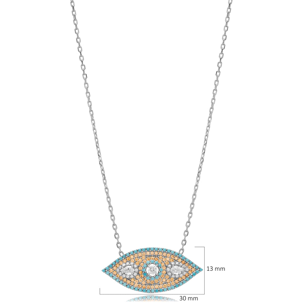 Evil Eye Silver Charm Necklace