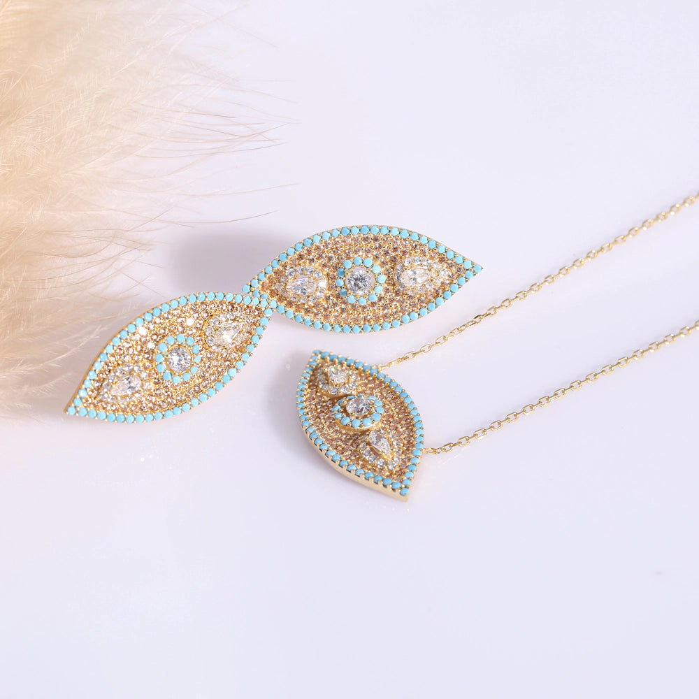 Evil Eye Silver Charm Necklace