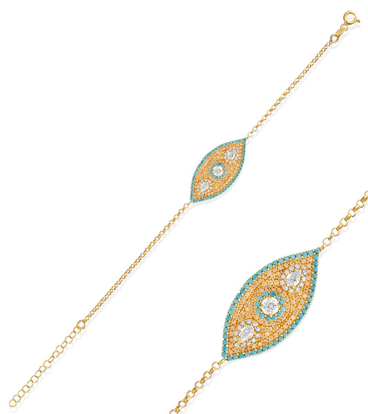 Turquoise Evil Eye Bracelet