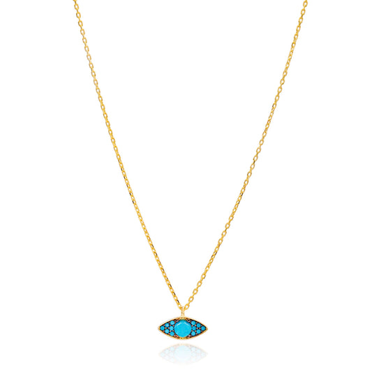 Nano Turquoise Evil Eye Necklace