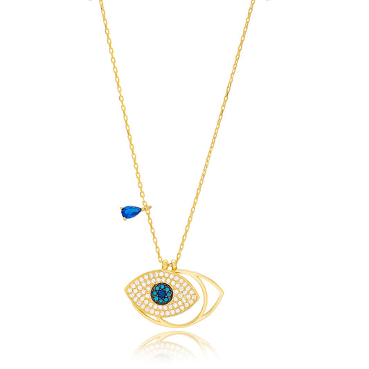 Evil Eye Sapphire Necklace