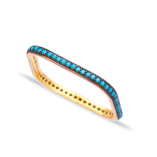 Square Nano Turquoise Ring