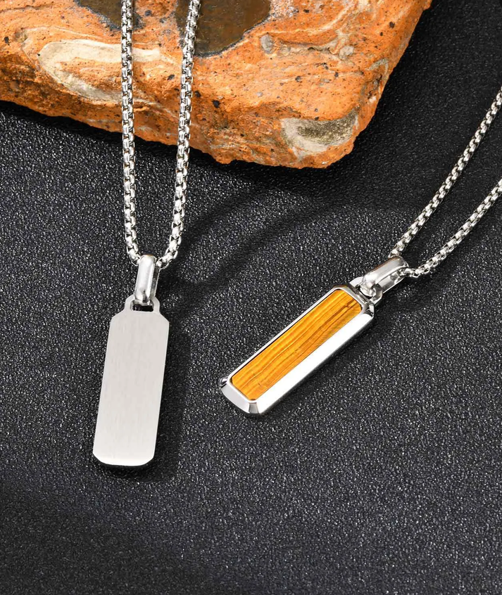 Tiger's Eye Dog Tag