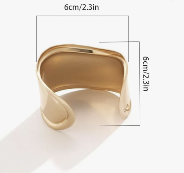 Gold Plated Wave Cuff