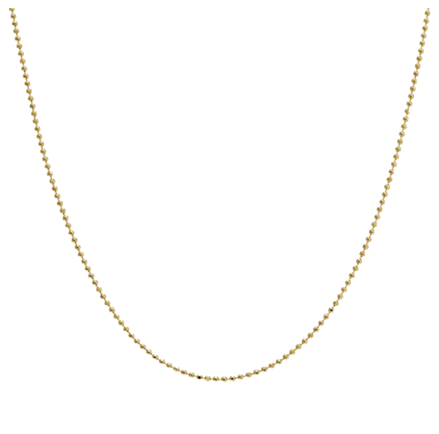 • Handmade in Canada • Metal: Solid 14 kt gold filled • Chain Width: 2.0 mm. • Length: 16” with 2” extender = 18” Meet the newest member of your jewelry essentials with Simply Sublime’s Baby Beaded Chain Necklace, featuring a slim 14K gold filled chain adorned in petite bead accents. If you're looking to add a little bit of texture to your everyday you’ve found the perfect chain for any occasion. Wear it on it’s own or add a charm. It’s totally up to you!