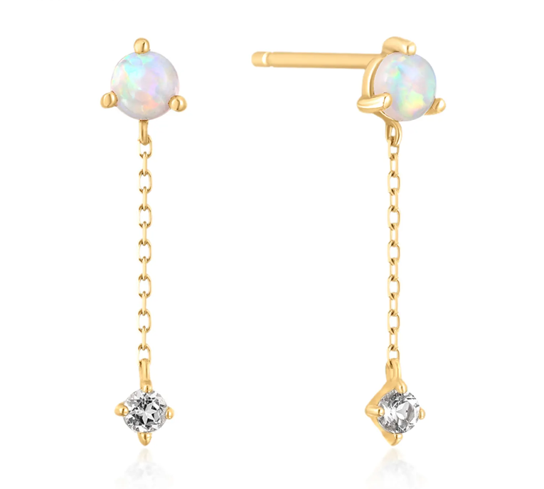 Dangle White Topaz Earrings