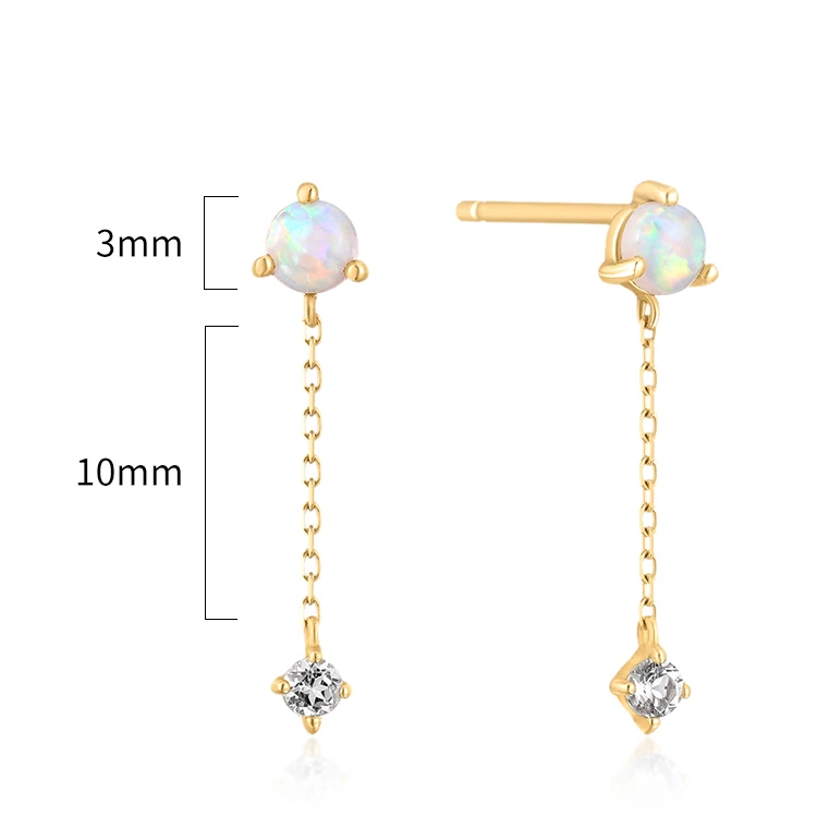 Dangle White Topaz Earrings