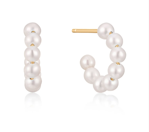 Pearl Hoop Earrings