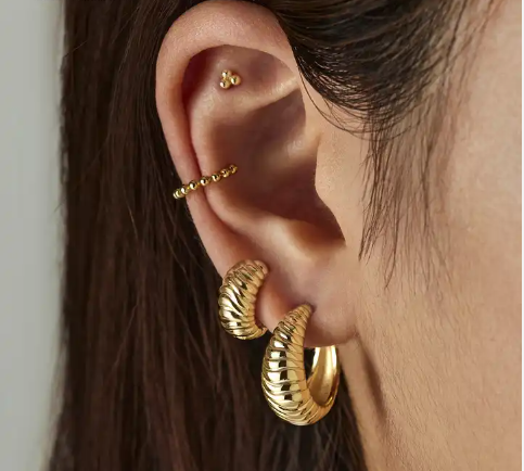 Gold Plated Hoop Earrings