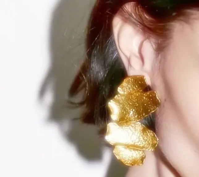 Hypoallergenic Gold Plated Foil Earrings